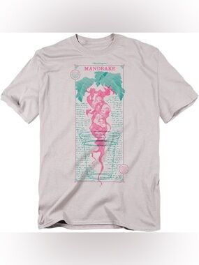 Mandrake Botanical Oversized Soft Triblend Cotton Boyfriend Tee Size Large